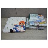 Vtg Pacific Raggedy Ann &Andy Bedding w/Pillowcase