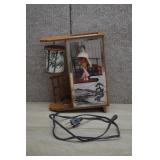 Vtg Japanese Geisha Diorama Table Lamp