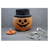 Vtg Comanche Pottery Pee-Wee Jack-O-Lantern