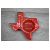 Vtg Texas-Shaped Ceramic Ashtray