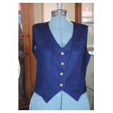 Vintage Navy Blue Button Up Vest
