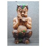 Vtg 'Chubby Pan' Ceramic Statue by Arnel's Pottery