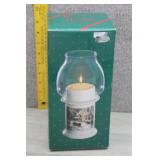 Vtg Porcelain Hurricane Candle Lamp