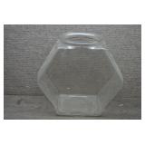 Glass Hexagonal Storage Container, No Lid