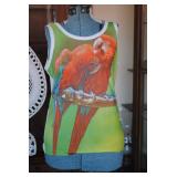 Vtg Sportswear Parrot Print Tank Top