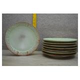 Eight Vtg Frankoma Pottery Dinner Plates