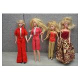 Vtg Mattel Barbie Lot, Red Clothing-1980s/1990s