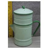 Vtg Enamelware Coffee Percolator or 'Biggin' Pot