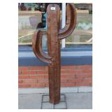 Vtg-Style Metal Cactus Garden Sculpture