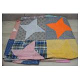 Handmade Patchwork-Style Star Quilt
