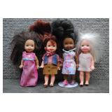 4 Mattel Barbie Kelly Dolls