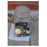 Antique Glass Canning Jar Filled w/Various Buttons