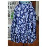 Vintage Intuitions Navy Blue Floral Skirt