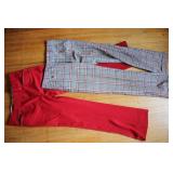 Vtg 1970s Style Plaid Golf Trousers & Disco Pants