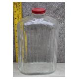 Vtg Ribbed Glass Refrigerator Bottle
