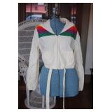 Vintage ACT I NY Cream Striped Windbreaker