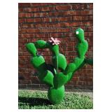 Metal Prickly Pear Yard Art Cactus