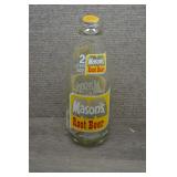 Vintage 2L Mason's Root Beer Glass Bottle