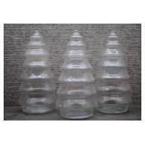 Anchor Hocking Clear Glass Christmas Candy Jars