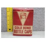 Vtg Box of Gold Bond Bottle Caps