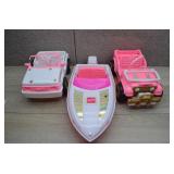Mattel Barbie Vehicles-Jeep Cruiser, Wheeler Boat