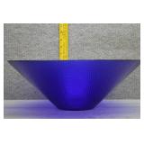 Vtg 'Vercors Sapphire' Cobalt Tempered Glass Bowl