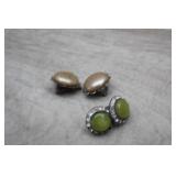 Two Pairs of Vintage-Style Clip-On Earrings