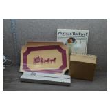Vtg Norman Rockwell Book Tray & Decor Mixed Lot
