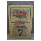 Vtg P.I.E. Metal Perpetual Calendar