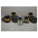 Vtg Interstate Battery Mug & Snack Tray Set