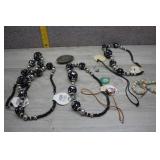 Vintage-Style Black Glass Bead Necklaces