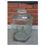 Vtg 5-Gallon Hexagonal Glass Beverage Dispenser