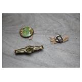 Three Vtg Collectible Old Fellow Pins
