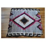 Antique Navajo Rug w/Geometric Design 37.75' x 37'