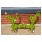 Pair of Metal Prickly Pear Yard Art Cacti 26'