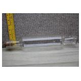 Vtg Hollow Clear Glass Rolling Pin
