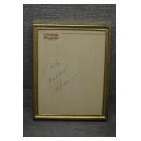 Vantage Management Signed Framed Stationary