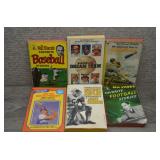 Lot of 6 Vintage Baseball & Football Books
