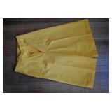 Vtg Tomboy Yellow Wide Leg Capri Shorts