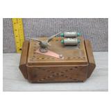 Vtg Mechanical Cigarette Dispenser Box-1930s/50s