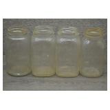 Four Vintage Atlas Mason Jars