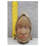 Vtg Hand-Carved Coconut Sculpture