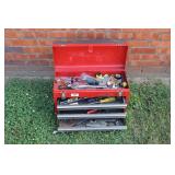 Craftsman Red Metal Drawer Toolbox with Tools