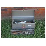 Vintage Craftsman Metal Toolbox with Tools