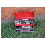 Vintage Craftsman Metal Toolbox with Tools