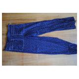 Vtg Navy and Floral 100% Cotton Pants