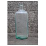 Vtg Clear Glass Apothecary Medicine Bottle