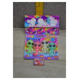Vtg Lisa Frank Alien Keychains 'Party Favors' Set