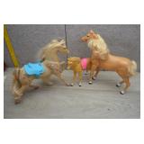 Lot of Mattel Barbie Horses-Walking Tawny etc.