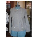 Vintage Petti Junior Apparel Gray Button Up Jacket